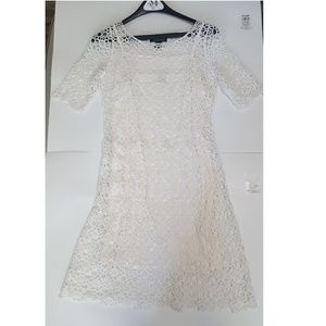 Lauren by Ralph Lauren White Crochet Dress